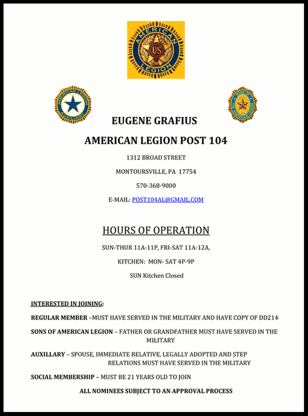 Click for larger menu